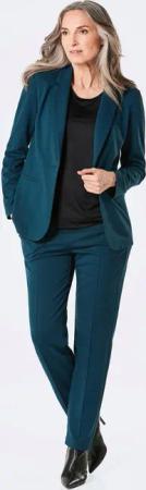 Klassischer Longblazer - petrol - Gr. 20 von Goldner Fashion