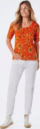 Druckshirt - orange / gemustert - Gr. 25 von Goldner Fashion