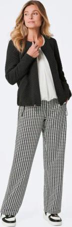 Strukturjacke mit Tunnelzug - schwarz - Gr. 40 von Goldner Fashion