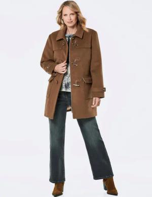 Dufflecoat in klassischem Stil - braun - Gr. 21 von Goldner Fashion