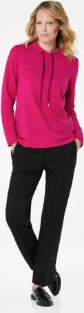 Sweatshirt mit Kordeln - beere - Gr. 46 von Goldner Fashion