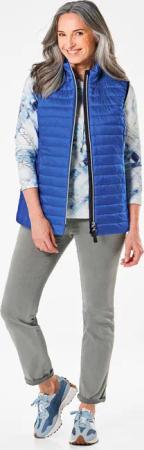 Steppweste in sportiver Optik - royalblau - Gr. 21 von Goldner Fashion