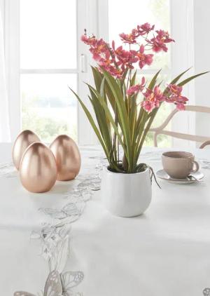 Keramik-Ei 3er-Set - roségoldfarben - Gr. Einheitsgröße von Goldner Fashion