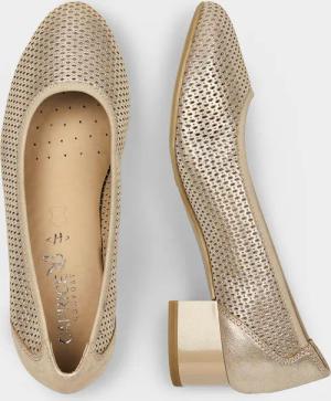 Pumps mit modischer Lochung - stein - Gr. 39 von Goldner Fashion