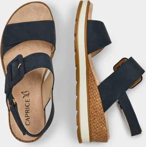 Sandalen mit dekorativer Zierschließe - marine - Gr. 39 von Goldner Fashion