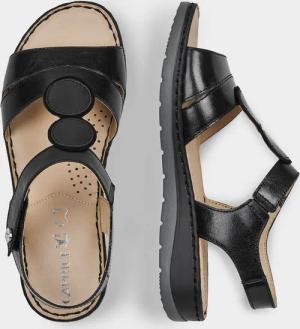Sandale mit verstellbarem Klettriemen - schwarz - Gr. 37 von Goldner Fashion