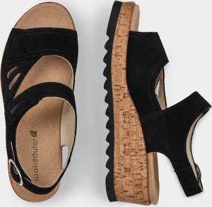 Sandale mit Keilabsatz - schwarz - Gr. 42 von Goldner Fashion
