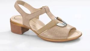 Sandaletten - beige - Gr. 42 von Goldner Fashion