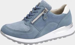 Sneaker im Mix aus Leder und Textil - blau - Gr. 38 von Goldner Fashion