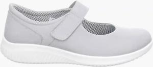 Slipper mit verstellbarem Klettverschluss - grau - Gr. 37 von Goldner Fashion