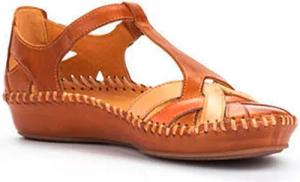 Sandale mit verstellbarem Klettriemen - braun - Gr. 36 von Goldner Fashion