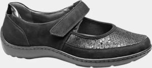 Slipper mit verstellbarem Klettverschluss - schwarz - Gr. 37 von Goldner Fashion
