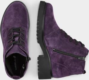 Schnürstiefelette - lila - Gr. 38,5 von Goldner Fashion