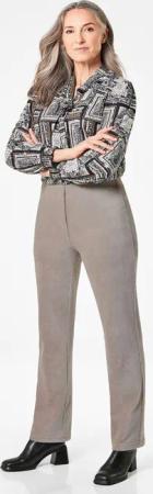 Cordhose CARLA aus Jersey - stein - Gr. 40 von Goldner Fashion