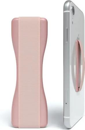 EAZY CASE Handy Finger Halterung mit Gummiband Smartphone-Halterung, (Fingerschlaufe Handy Griff Fingerhalterung Handy alle Modelle Roségold)