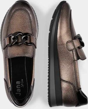 Slipper mit modischer Verzierung - taupe / metallic - Gr. 41 von Goldner Fashion
