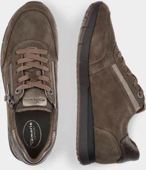 Sneaker mit komfortablem Reißverschluss - braun - Gr. 40 von Goldner Fashion