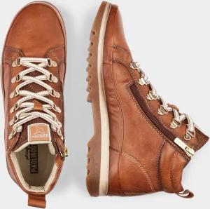 Stiefel mit Schnürung und Reißverschluss - cognac - Gr. 42 von Goldner Fashion