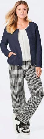 Strukturjacke mit Tunnelzug - dunkelblau - Gr. 19 von Goldner Fashion