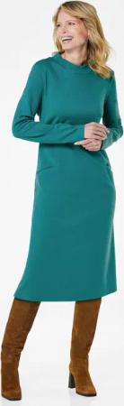 Jerseykleid mit Eingriffstaschen - dunkelgrün - Gr. 24 von Goldner Fashion