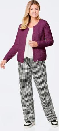 Strukturjacke mit Tunnelzug - beere - Gr. 24 von Goldner Fashion
