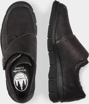 Slipper mit verstellbarem Klettverschluss - schwarz - Gr. 42 von Goldner Fashion