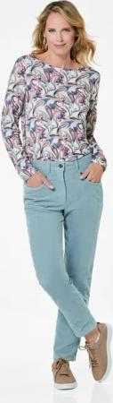 Hose LOUISA aus weichem Sportsamt - mint - Gr. 44 von Goldner Fashion