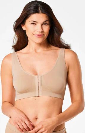 BH in Bustierform mit Vorderverschluss - haut - Gr. L von Goldner Fashion