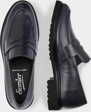 Slipper aus weichem Leder - marine - Gr. 39 von Goldner Fashion