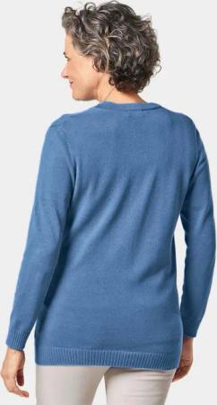 Klassisches Stricktwinset - blau - Gr. 38 von Goldner Fashion