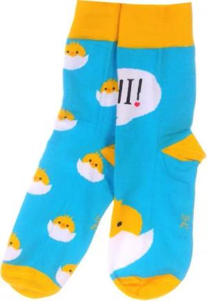 Martinex Freizeitsocken 1 Paar Socken lustige bunte witzige Strümpfe mit Kücken in türkis, elastisch, weich, 35 36 37 38 39 40 41 42 43 44 45 46
