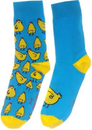 Martinex Freizeitsocken 1 Paar Socken lustige bunte witzige Strümpfe mit Hühner Motiv weich, elastisch, 35 36 37 38 39 40 41 42 43 44 45 46