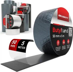 HASKYY Dichtband Butyl Dichtband 50mm x 5m Klebeband wasserdicht Anthrazit
