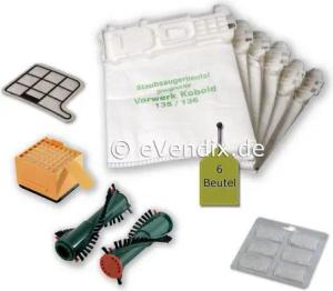 eVendix Staubsaugerbeutel passend für Vorwerk Kobold VK 135 / 136, passend für Vorwerk, 1 St., Vorwerk Kobold VK 135, 136