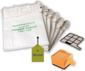 eVendix Staubsaugerbeutel passend für Vorwerk Kobold VK 135 / 136, passend für Vorwerk, 1 St., Vorwerk Kobold VK 135, 136