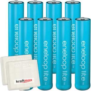 kraftmax 8er-Pack Panasonic Eneloop LITE AAA Akkus - für schnurlose Telefone Akku (1 St)