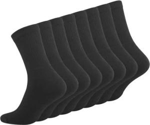VCA Businesssocken Herren Baumwoll Sport- und Freizeitsocken in schwarz 8 Paar