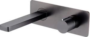 Bernstein Waschtischarmatur Wandarmatur 9908G Farbe Gunmetal - inkl. Unterputz-Grundkörper