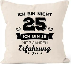 MoonWorks Dekokissen Kissen-Bezug Ich bin nicht [object Object] sondern ich bin 18 mit {[object Object]_jahre_erfahrung} Jahren Erfahrung Geburtstag Geschenk Kissen Moonworks®