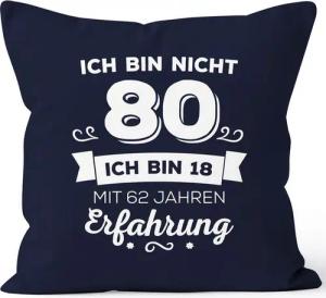 MoonWorks Dekokissen Kissen-Bezug Ich bin nicht [object Object] sondern ich bin 18 mit {[object Object]_jahre_erfahrung} Jahren Erfahrung Geburtstag Geschenk Kissen Moonworks®