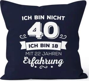 MoonWorks Dekokissen Kissen-Bezug Ich bin nicht [object Object] sondern ich bin 18 mit {[object Object]_jahre_erfahrung} Jahren Erfahrung Geburtstag Geschenk Kissen Moonworks®