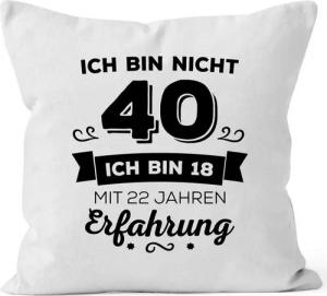 MoonWorks Dekokissen Kissen-Bezug Ich bin nicht [object Object] sondern ich bin 18 mit {[object Object]_jahre_erfahrung} Jahren Erfahrung Geburtstag Geschenk Kissen Moonworks®
