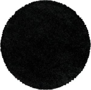 Stilvoll Günstig Hochflor-Teppich für Wohnzimmer und Schlafzimmer Unicolor - Einfarbig, Rund, Höhe: 30 mm