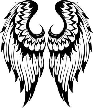Wandtattoodesign Wandtattoo Engelsflügel Engel Flügel, Selbstklebend