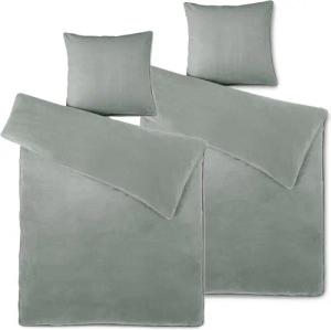 aqua-textil Bettwäsche Feelwell Bettgarnitur Thermo Fleece Flausch 4tlg. 135x200cm silber, Coral-Fleece, Mikrofaser, 4 teilig