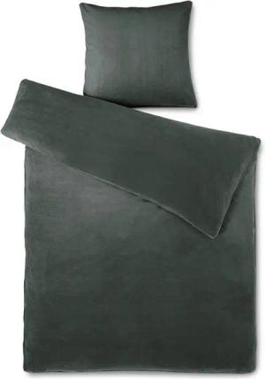 aqua-textil Bettwäsche Feelwell Bettgarnitur Thermo Fleece Flausch 135x200cm anthrazit, Coral-Fleece, Mikrofaser, 2 teilig