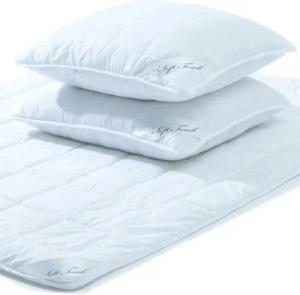 aqua-textil Bettdecke, Kopfkissen + Topper Soft Touch Mikrofaser Sommer Steppdecke 1x200x220cm + 2x80x80cm