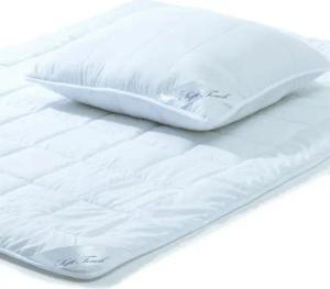 aqua-textil Bettdecke, Kopfkissen + Topper Soft Touch Mikrofaser Sommer Steppdecke 1x155x220cm + 1x80x80cm