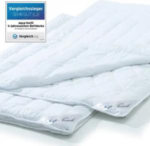 aqua-textil Bettdecke, Kopfkissen + Topper Soft Touch Mikrofaser 4 Jahr. Steppdecke Bettdecke 2er Set 150x220cm