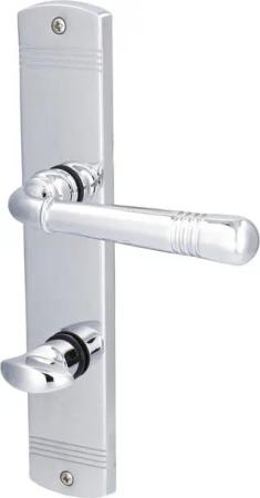 Alpertec Drückergarnitur Alpertec WC-Langschildgarnitur Sale Messing silber